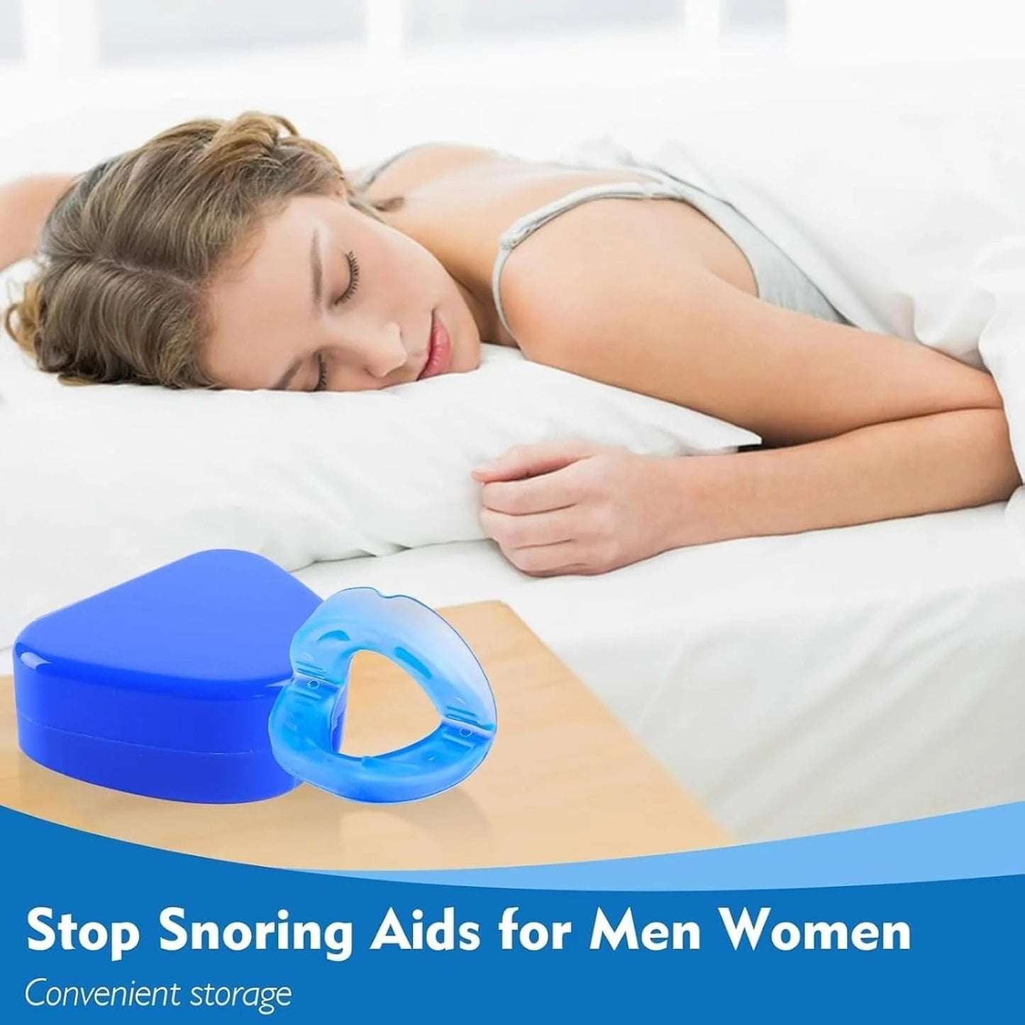 Sleep Quietly, Wake Refreshed – Anti Snore Mouthpiece │نَم بهدوء واستيقظ بنشاط – قطعة فموية مانعة للشخير