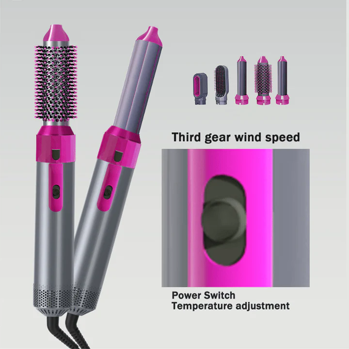 Hot Air Brush (5-in-1) │ فرشاة الهواء الساخن (5 في 1)
