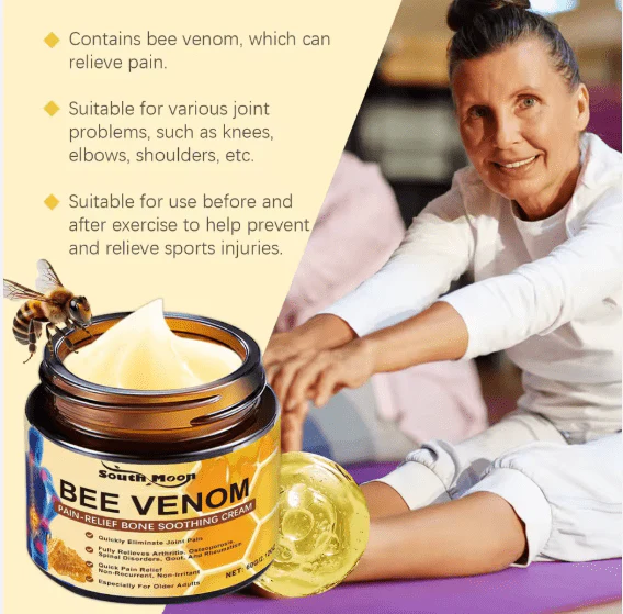 Natural Relief for Aching Joints – South Moon Bee Venom Pain Relief Cream │تخفيف طبيعي لآلام المفاصل – كريم "ساوث مون" (South Moon) لتخفيف الألم بخلاصة سم النحل