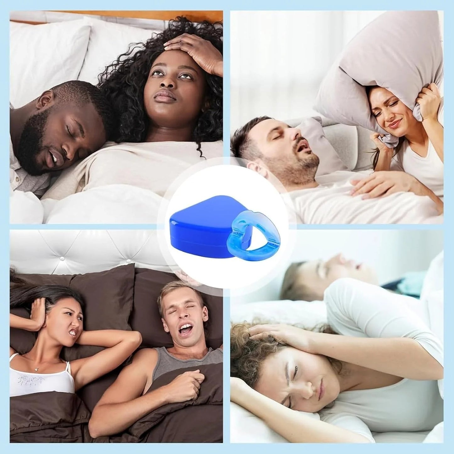 Sleep Quietly, Wake Refreshed – Anti Snore Mouthpiece │نَم بهدوء واستيقظ بنشاط – قطعة فموية مانعة للشخير