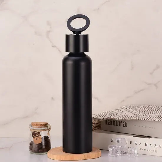 Vacuum Insulated Water Bottle with Holder │زجاجة مياه معزولة بتفريغ الهواء مع حامل