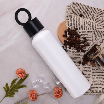 Vacuum Insulated Water Bottle with Holder │زجاجة مياه معزولة بتفريغ الهواء مع حامل